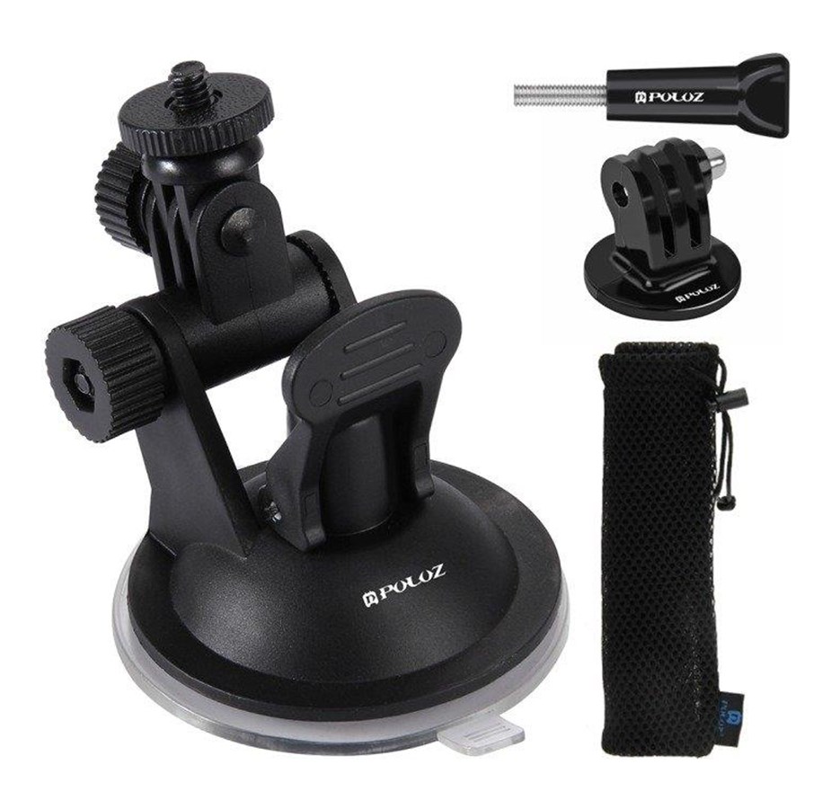 Puluz Glass car holder for GOPRO Hero DJI Osmo Action PU51