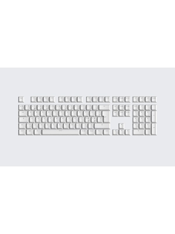 Wooting PBT ISO Keycaps - Just White - Tastehetter - Nordisk - Hvit