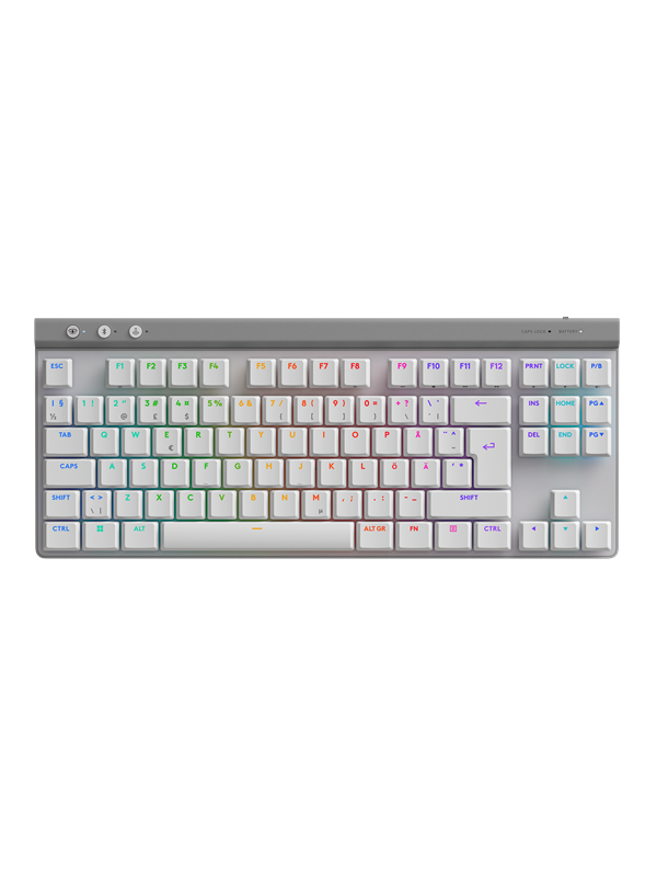 Logitech G515 LIGHTSPEED TKL - Tactile - Gamingtastatur - Uten numpad - Nordisk - Hvit