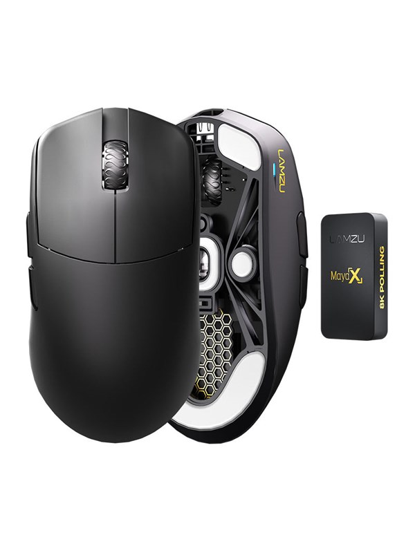 Lamzu Maya X - Gaming mus - Optisk - 6 - Svart