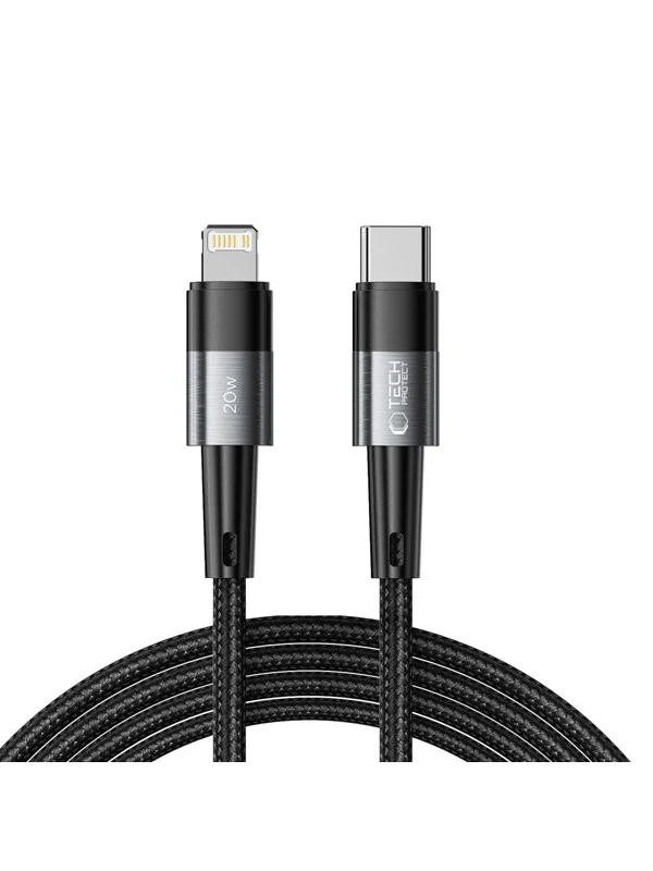 Tech-Protect UltraBoost Lightning / USB-C PD 20W 3A 2m Cable - Grey