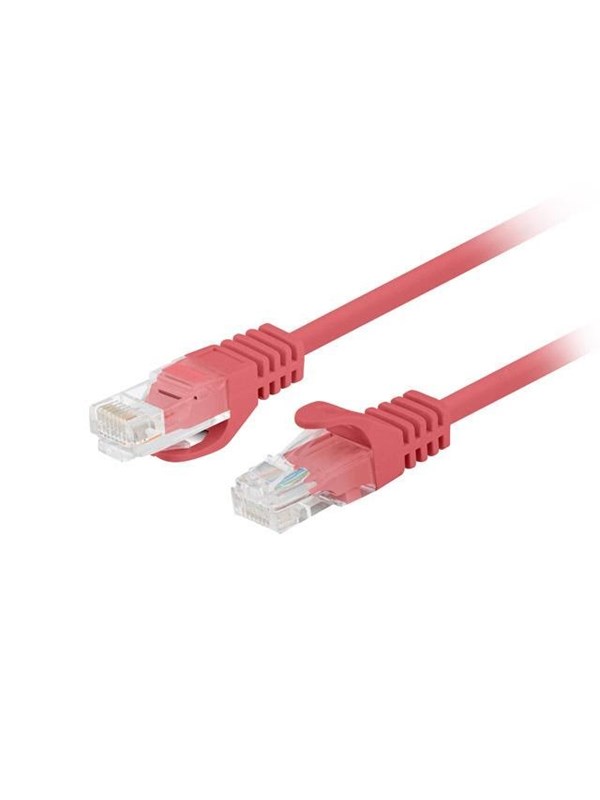 Lanberg patch cable - 1 m - red RAL 3017 - Rød - 1meter