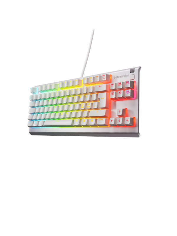 SteelSeries Apex 3 TKL - Gamingtastatur - Uten numpad - Nordisk - Hvit