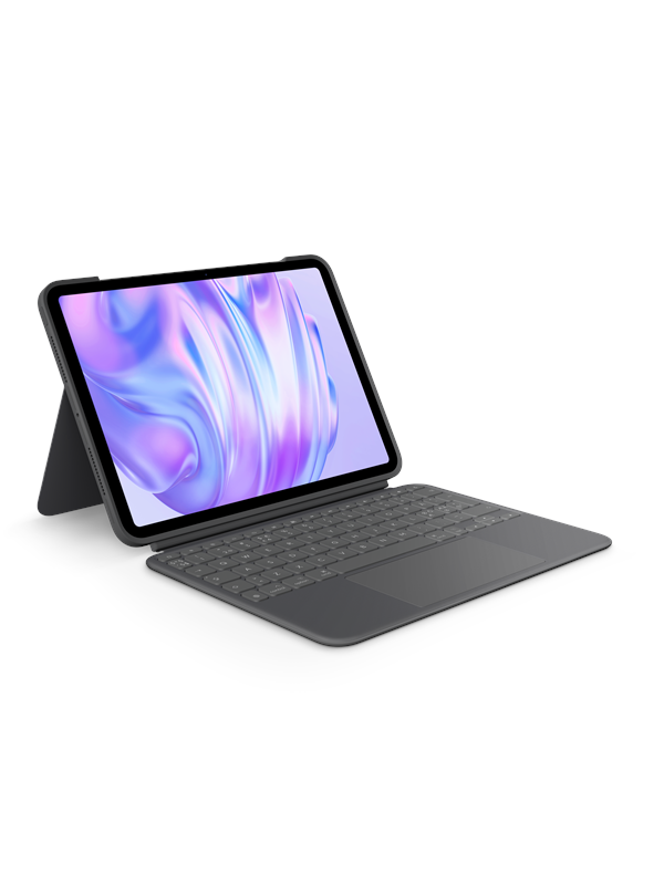 Logitech Combo Touch for iPad Air 11" (M2) &amp; iPad Air (5th gen) - Oxford Grey - Tastatur &amp; Foliosett - Nordisk - Grå
