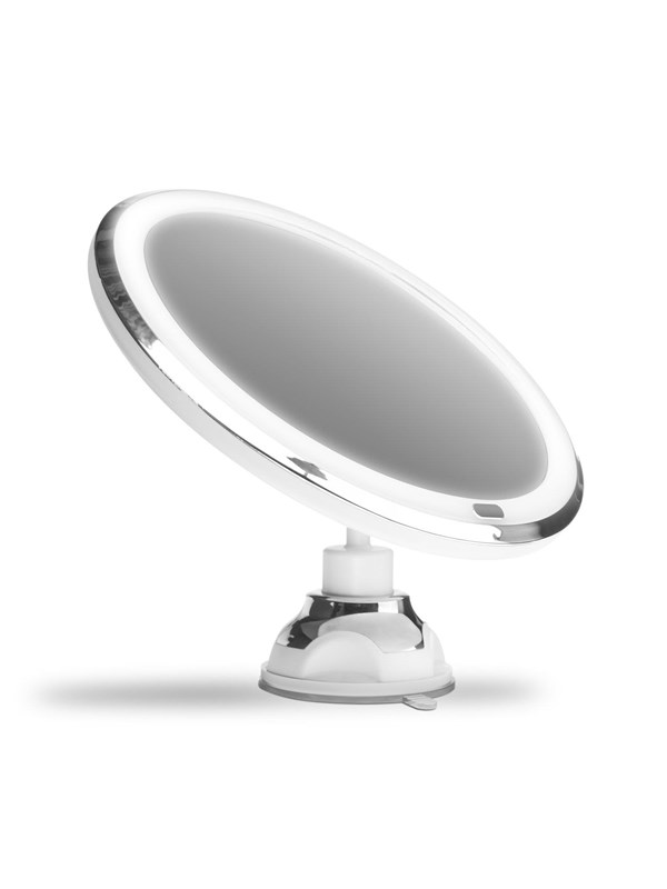 Gillian Jones Suction Cup Mirror w. Adjustable LED Light &amp; Touch Function