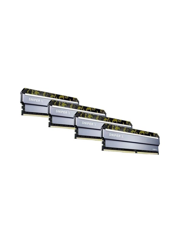 G.Skill Sniper X DDR4-3200 - 32GB - CL16 - Quad Channel (4 pcs) - Intel XMP - Sølv