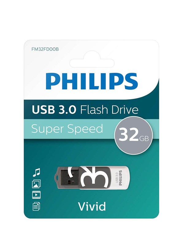 Philips USB Flash Drive. 32GB. Vivid Edition 3.0 - 32GB - Minnepenn