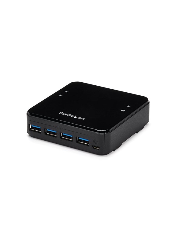 StarTech.com 4X4 USB 3.0 Peripheral Sharing Switch - For Mac / Windows / Linux - switch - 4 ports USB-hub - USB 3.0 - 4 porter - Svart