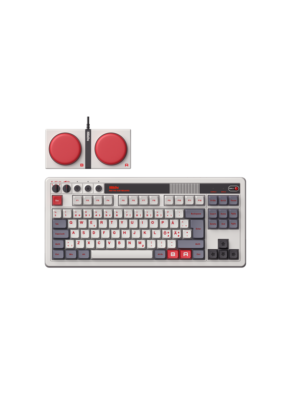 8BitDo Retro Mechanical Keyboard - N Edition - ISO - Nordisk - Grå