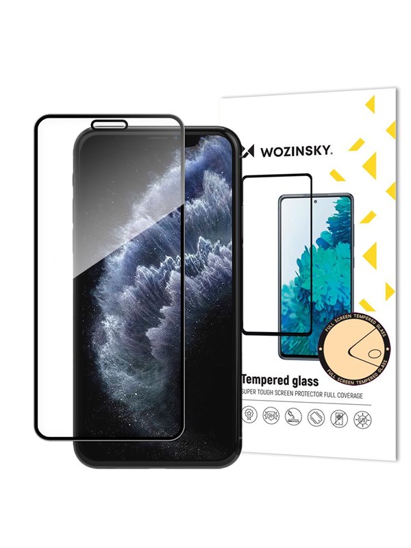 Wozinsky Super Durable Full Glue Tempered Glass Full Screen Protector With Frame Case Friendly Apple iPhone 11 Pro / iPhone XS / iPhone X Black