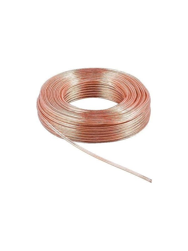 Pro speaker cable 2x1.5mm 50m transparent on a reel