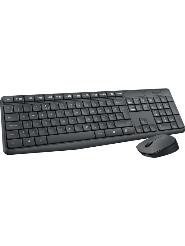 Logitech MK235 Wireless Combo - RU - Tastatur &amp; Mussett - Russisk - Svart