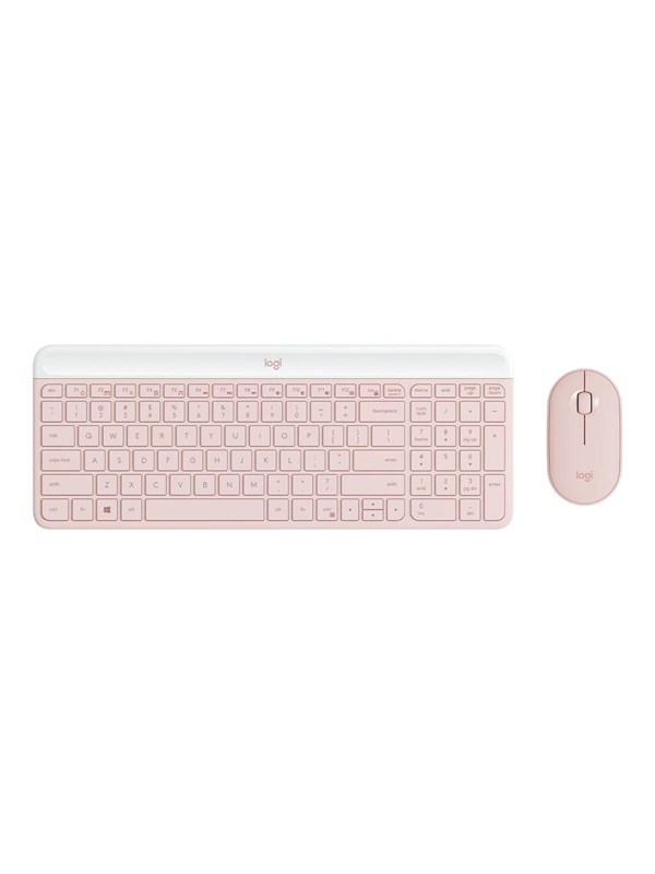 Logitech Slim Wireless Combo MK470 - Tastatur &amp; Mussett - Universal - Rosa