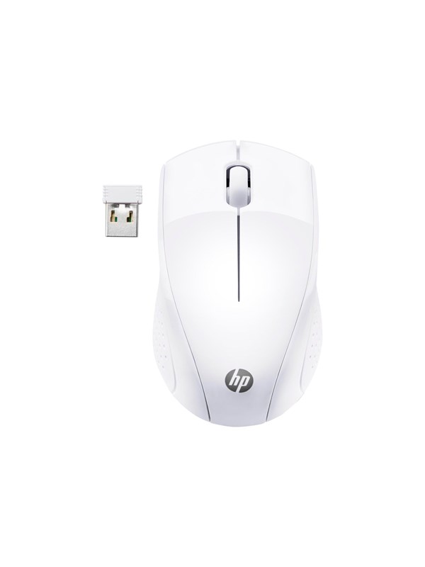 HP Wireless 220 - Mus - 3 knapper - Hvit