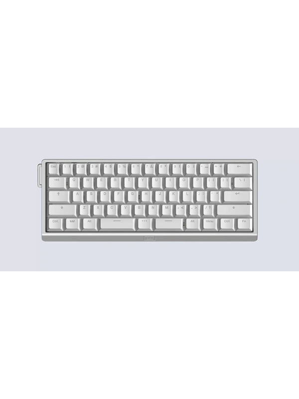 Wooting 60HE v2 - US-ANSI - Split - Aluminum - Gamingtastatur - Uten numpad - Engelsk (USA) - Sølv