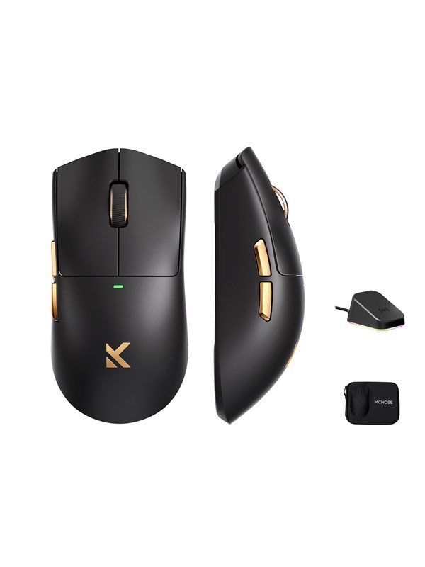 MCHOSE K7 Ultra Lightweight Wireless - Gaming mus - Optisk - 5 - Svart