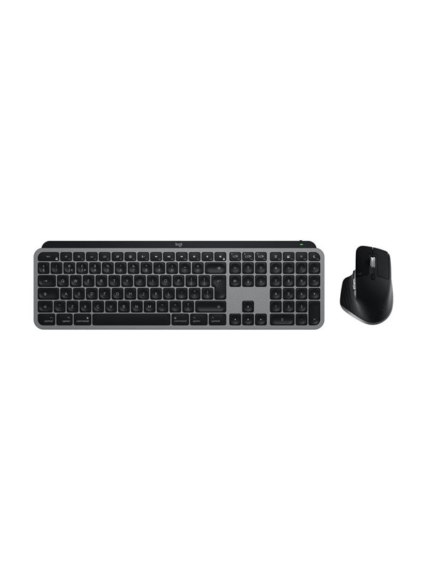 Logitech MX Keys S Combo Space Grey - For Mac - DE - Tastatur - Tysk - Grå