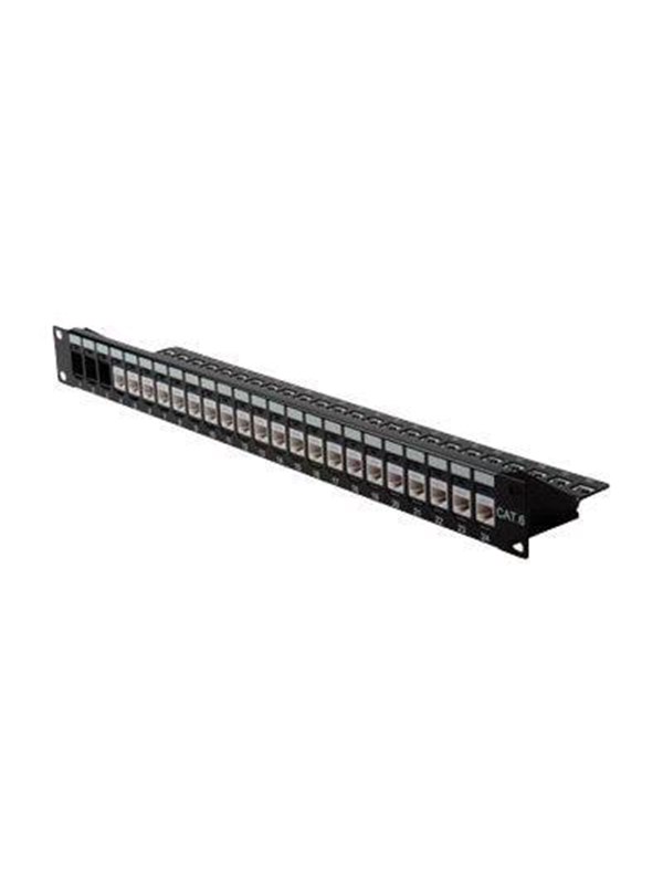 Roline 19''KeystPanel C5/C6. 24xUTP blank. blk