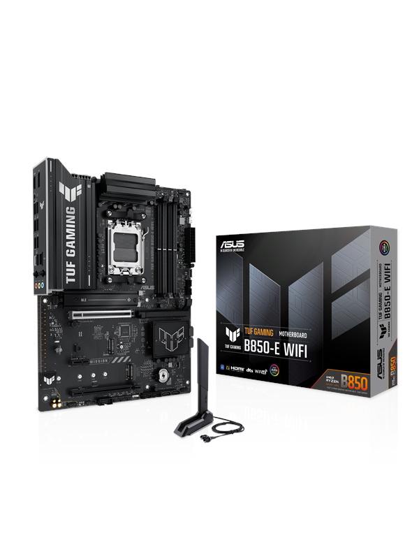 ASUS TUF GAMING B850-E WIFI Hovedkort - AMD B850 - AMD AM5 socket - DDR5 RAM - ATX