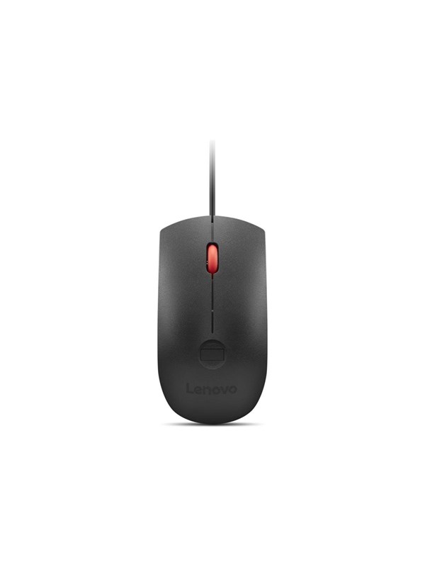 Lenovo - mouse - USB - black red - Mus - Optisk - 3 knapper - Rød
