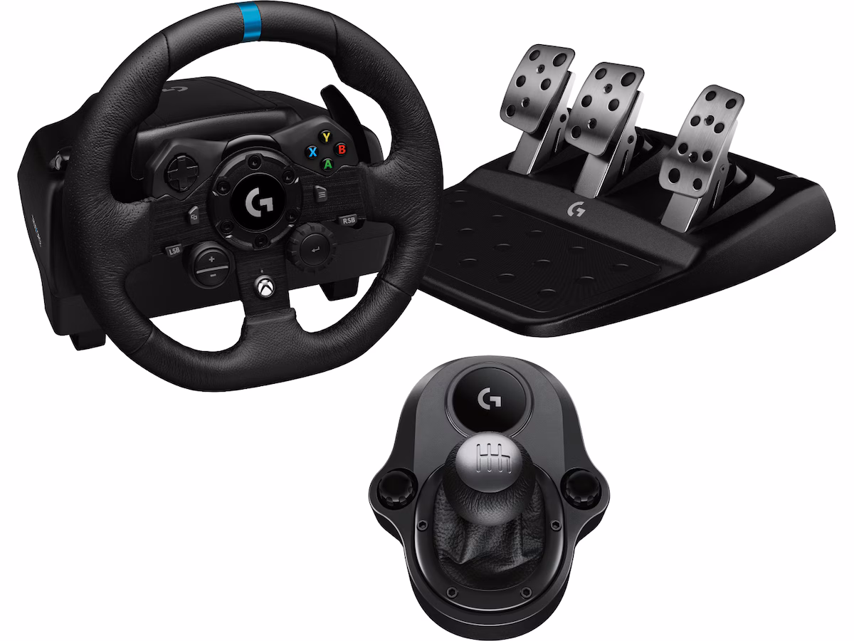 Logitech G923 og Driving Force Shifter Bundle