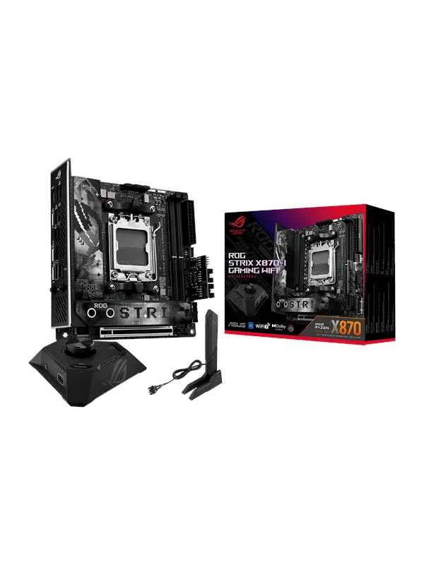 ASUS ROG STRIX X870-I GAMING WIFI Hovedkort - AMD X870 - AMD AM5 socket - DDR5 RAM - Mini-ITX