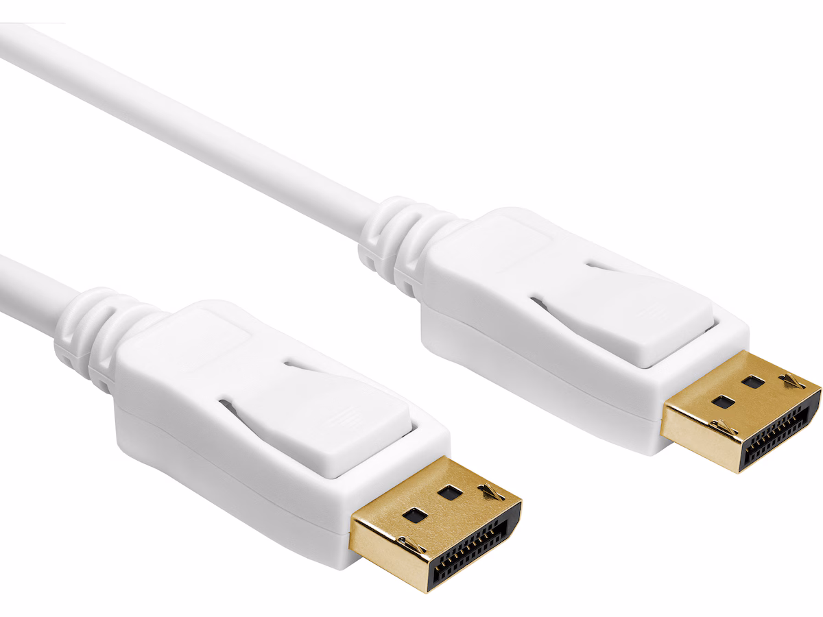 Displayport kabel 2m (hvit)