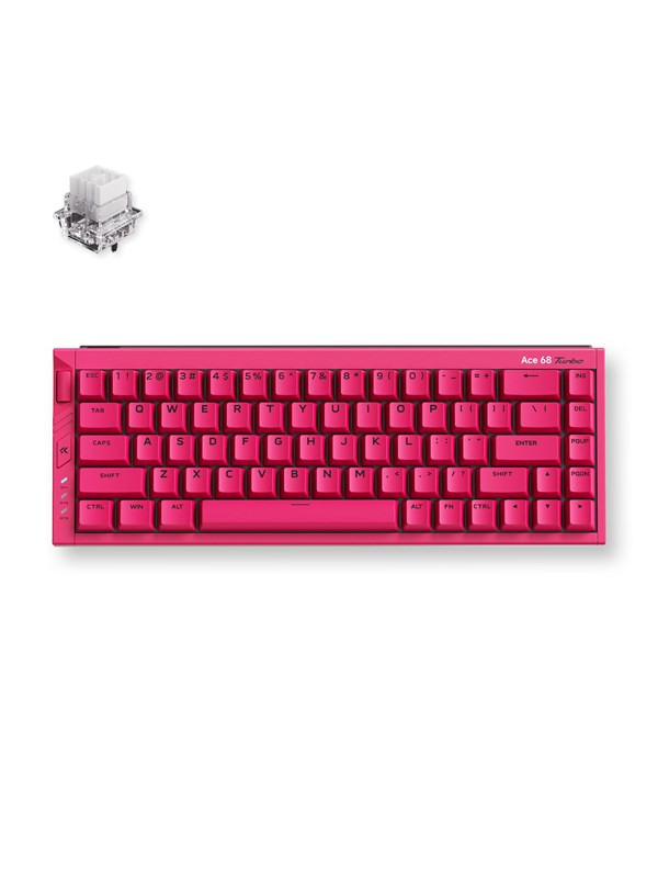 MCHOSE Ace 68 Turbo (Berry Red) - Gamingtastatur - Uten numpad - Engelsk (USA) - Rød
