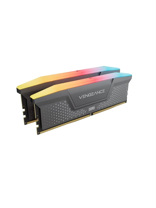 Corsair Vengeance RGB RS DDR5-6000 - 64GB - CL40 - Dual Channel (2 pcs) - AMD EXPO &amp; Intel XMP - Grå