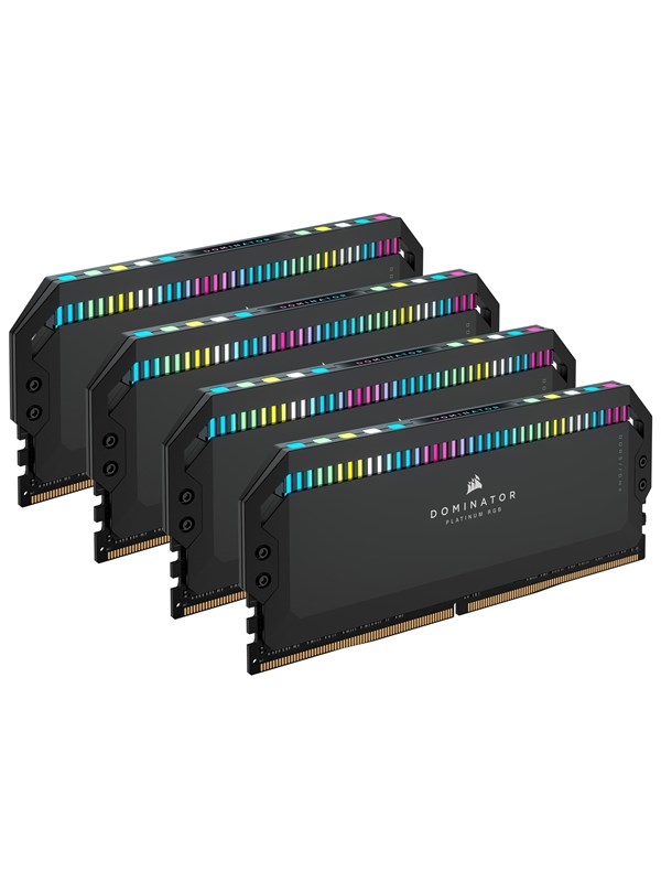 Corsair Dominator Platinum RGB DDR5-6200 - 64GB - CL32 - Quad Channel (4 pcs) - Intel XMP - Svart med RGB
