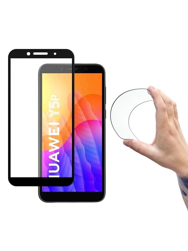 Wozinsky Full Cover Flexi Nano Tempered Glass Film with Frame Huawei Y5p Black