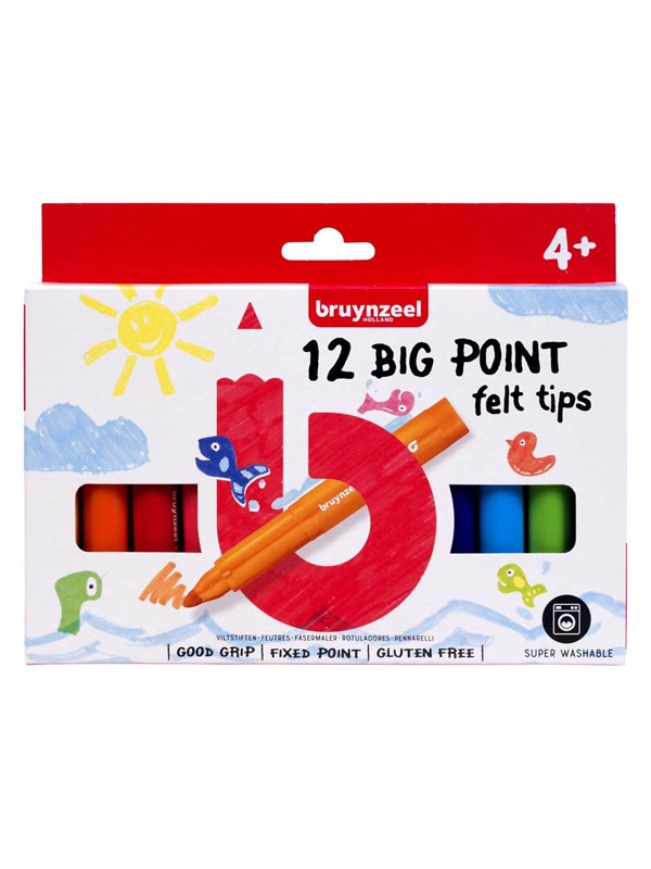 Bruynzeel Kids Big Point Felt-tip Pens Set 12