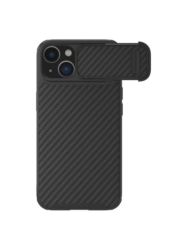 Nillkin Synthetic Fiber S Case iPhone 14 Case with Camera Cover Black
