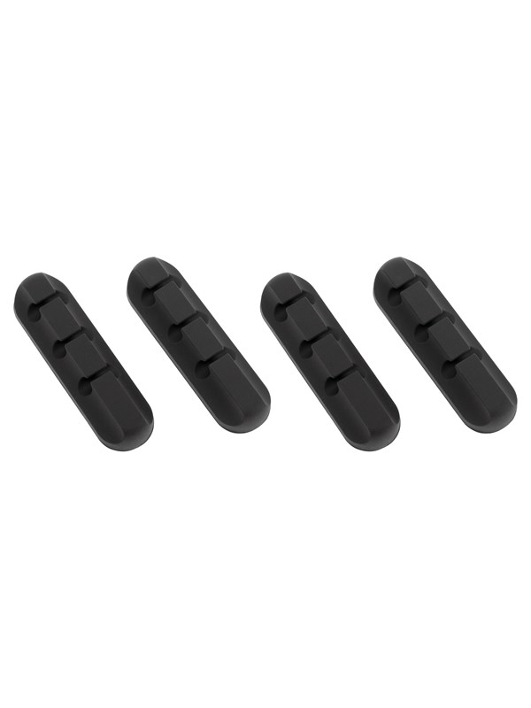 DUTZO Kabelholder - 3 hull pakke med 4 stk - svart