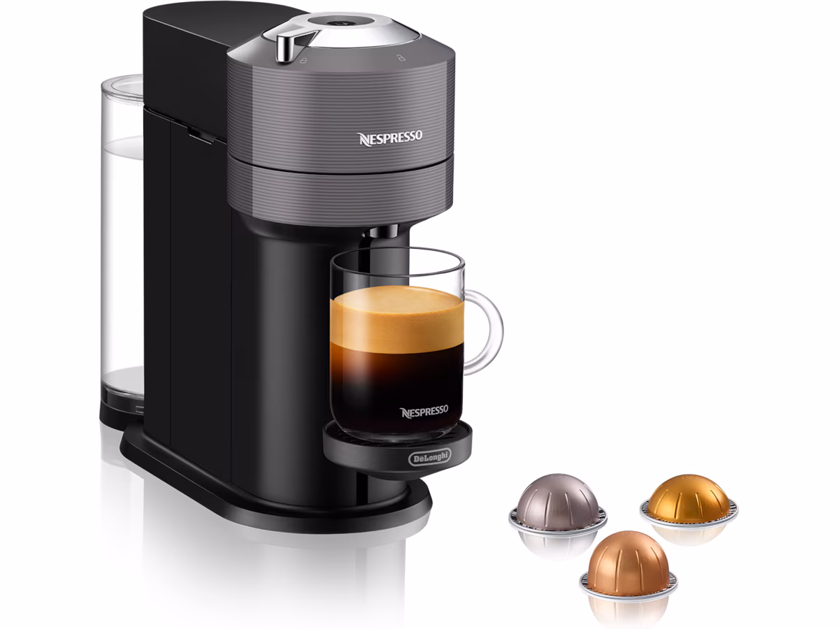 NESPRESSO Vertuo Next fra DeLonghi® Kapselmaskin (grå)