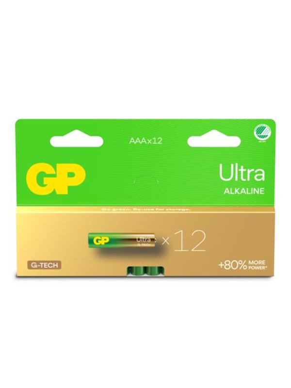 GP Battery Ultra Alkaline AAA/LR03 12-pack