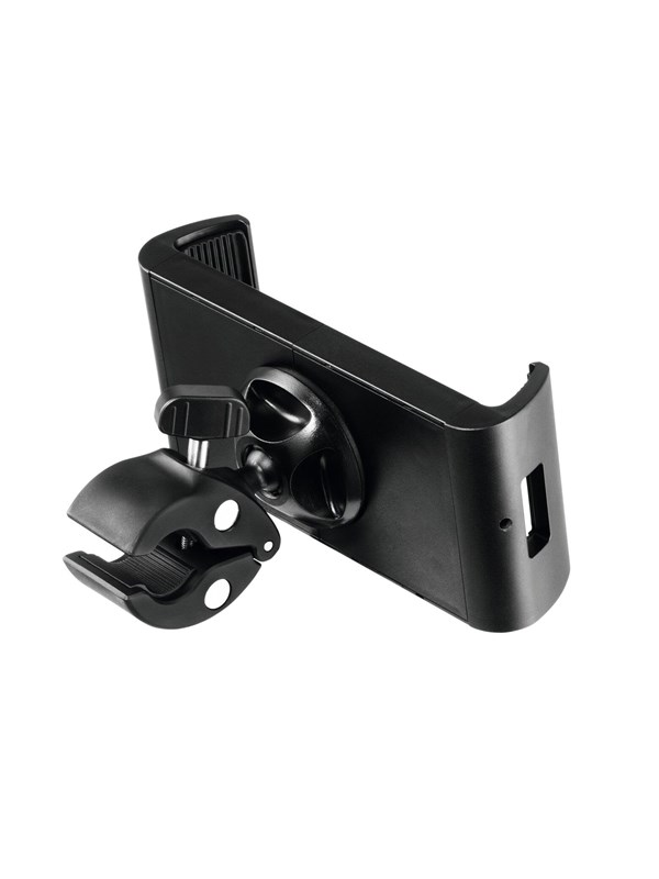 DURABLE Nettbrettholder med fleksibelt kuleledd for montering på hyllestenger eller hyller. Passer for 7"-13" nettbrett med beskyttelsesdeksel (23 mm dyp modul)