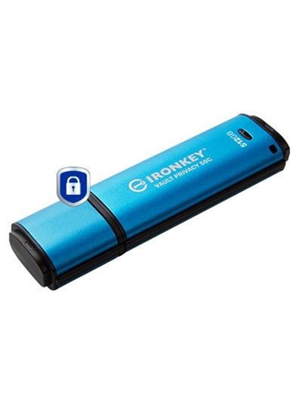 Kingston IronKey Vault Privacy 50 (USB-C 3.2) - 512GB - Minnepenn