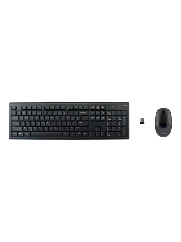Deltaco Wireless Keyboard And Mouse (US) - Tastatur &amp; Mussett - Engelsk (USA) - Svart