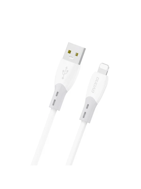 Dudao L25SL 30W USB-A - Lightning Cable with Soft Silicone Braid 1m - White