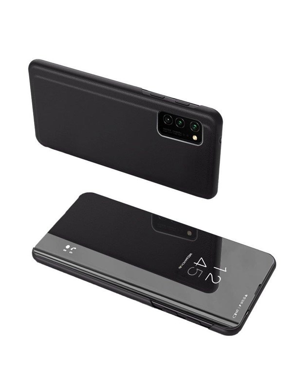 Hurtel Clear View Case Cover for Samsung Galaxy A72 4G Black