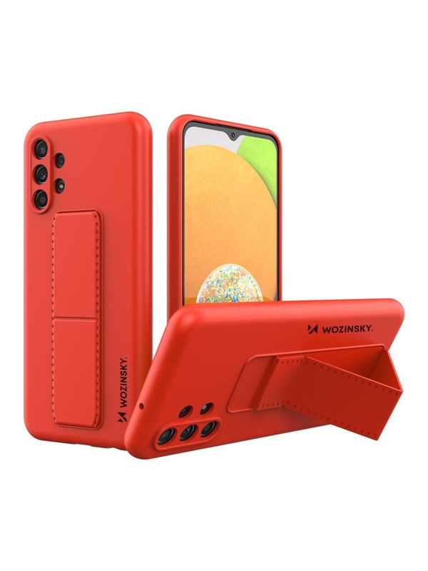 Wozinsky  Kickstand Case Silicone Case with Stand Case for Samsung Galaxy A13 5G Red