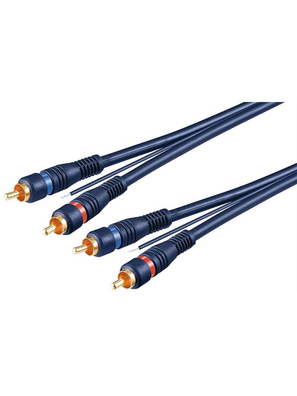 Pro Car HiFi stereo RCA connector cable double shielded