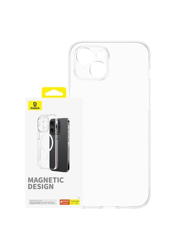 Baseus Magnetic Phone Case for iPhone 15 Plus  OS-Lucent Series (Clear)