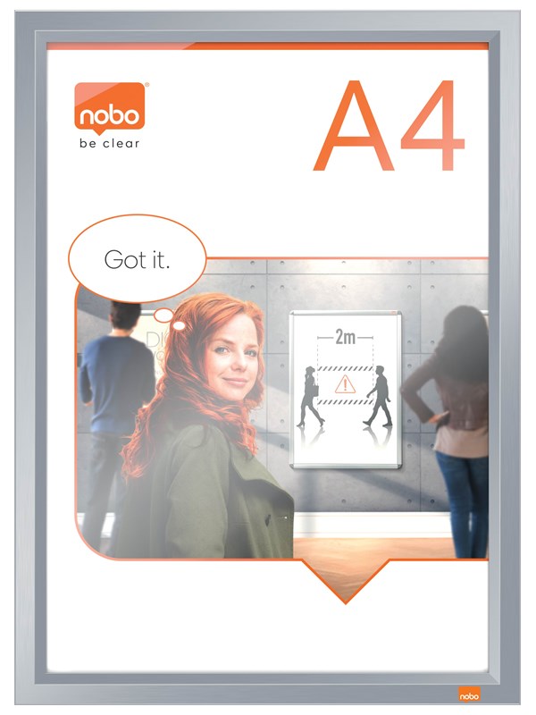 Nobo Impression Pro A4 Poster Frame with Anodised Clip Frame