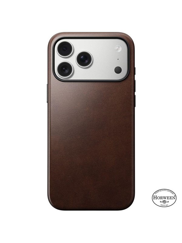 Nomad Modern Leather Case rustic brown (Horween) - iPhone 17 Pro Max