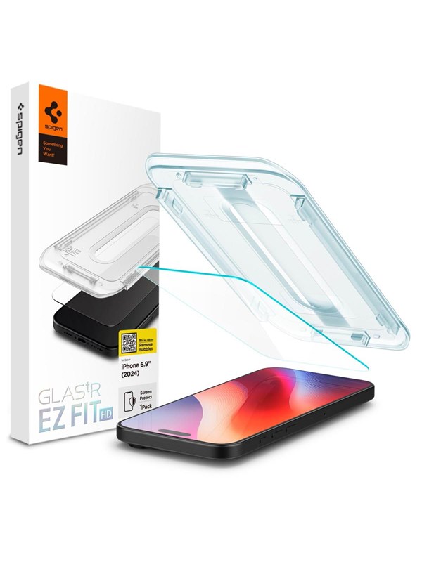 Spigen Glass tR EZ Fit HD 1 Pack - Transparency - iPhone 16 Pro Max