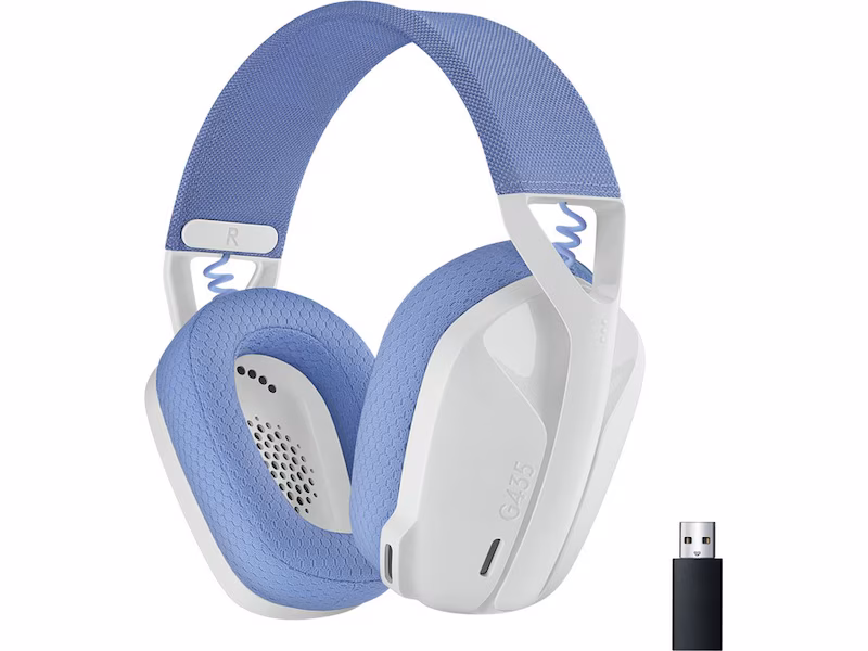 Logitech G435 LIGHTSPEED Trådløst Gaming Headset (hvit/blå)