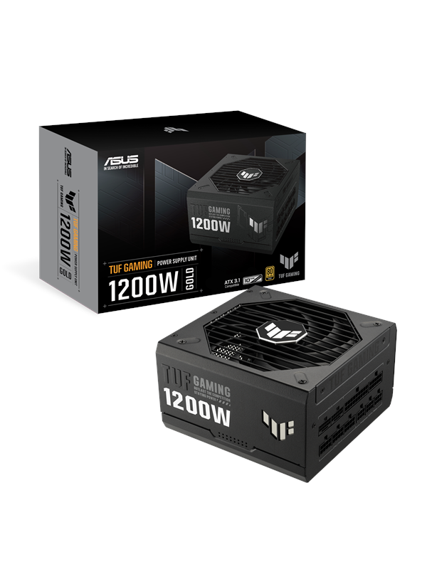 ASUS TUF GAMING 1200G Strømforsyning (PSU) - 1200 Watt - 135 mm - ATX 3.0 - 80 Plus Gold sertifisert