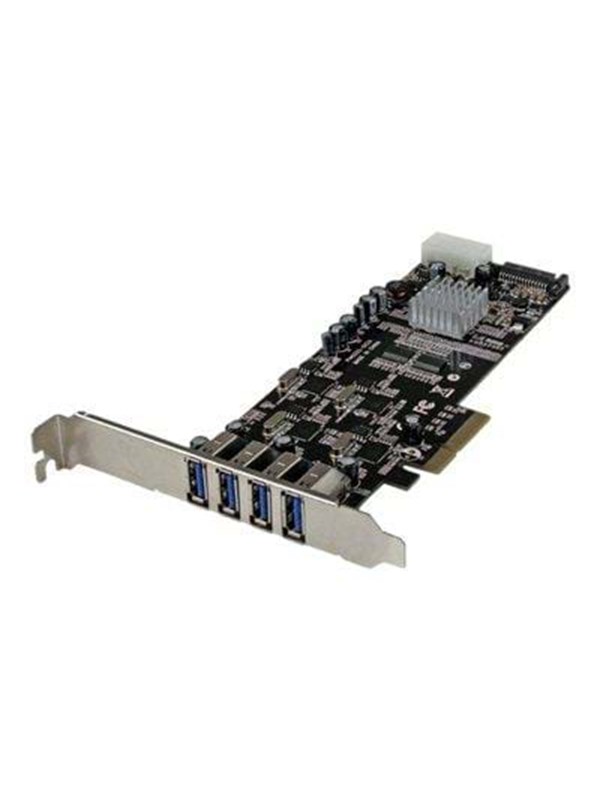 StarTech.com 4 Port Quad Bus PCI Express PCIe USB 3.0 Card w/ UASP &amp; Power